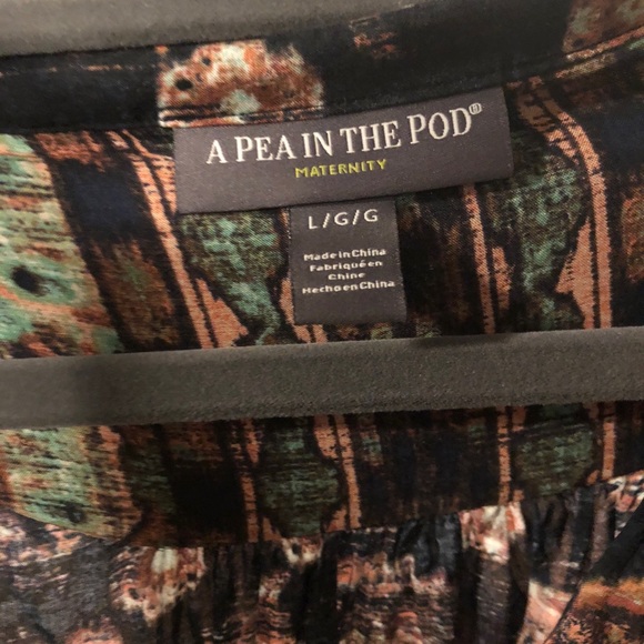 Pea in the Pod Maternity Tunic Blouse sz L - Picture 2 of 2